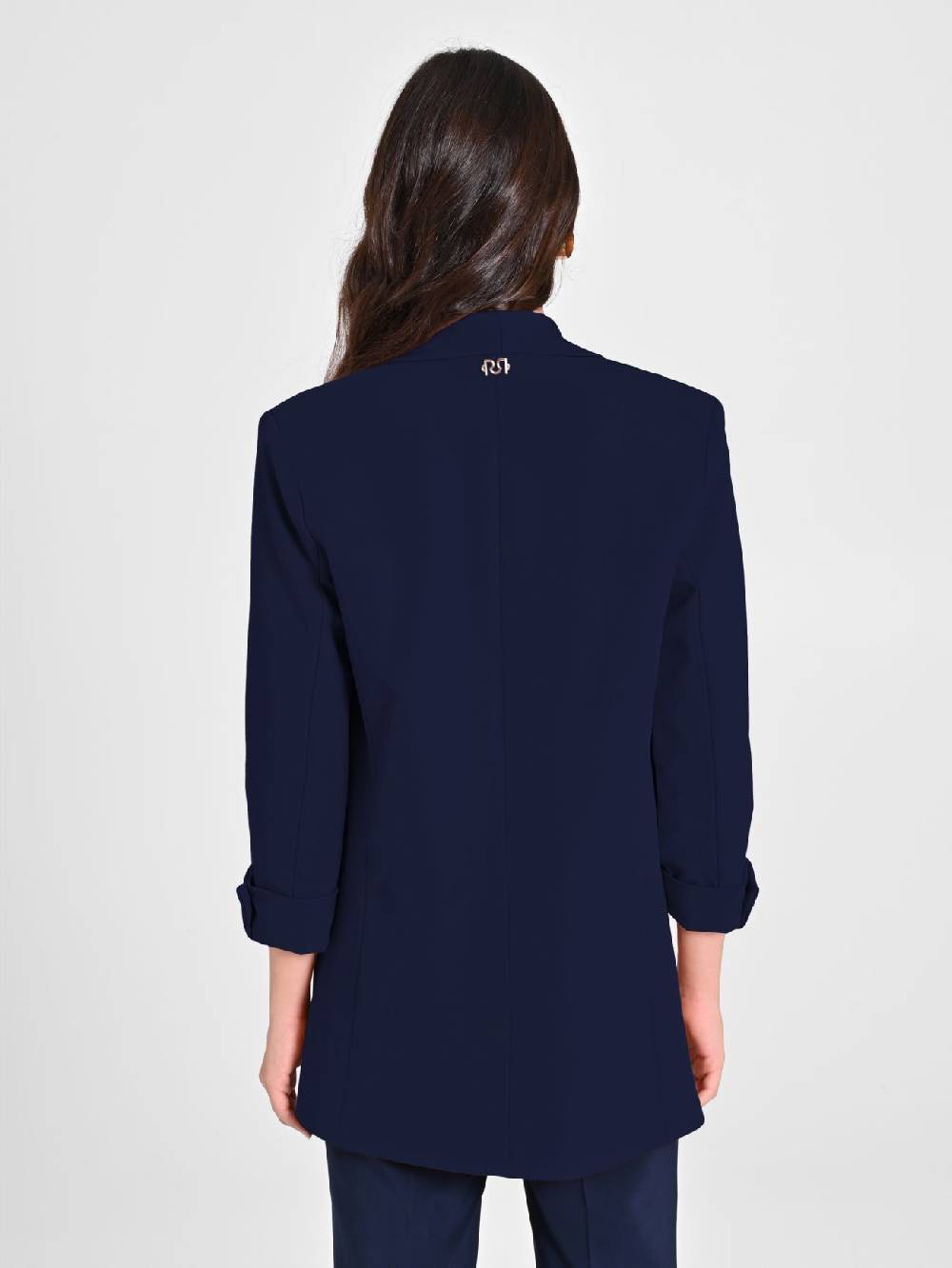 Rinascimento Giacca Aperta Blu Navy Sostegno trimestrale