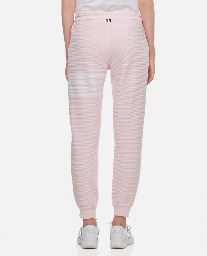 Biffi PANTALONI SUDATORI A RIB OTTOMANO ROSA CHIARO 4-BAR Vendita Economica