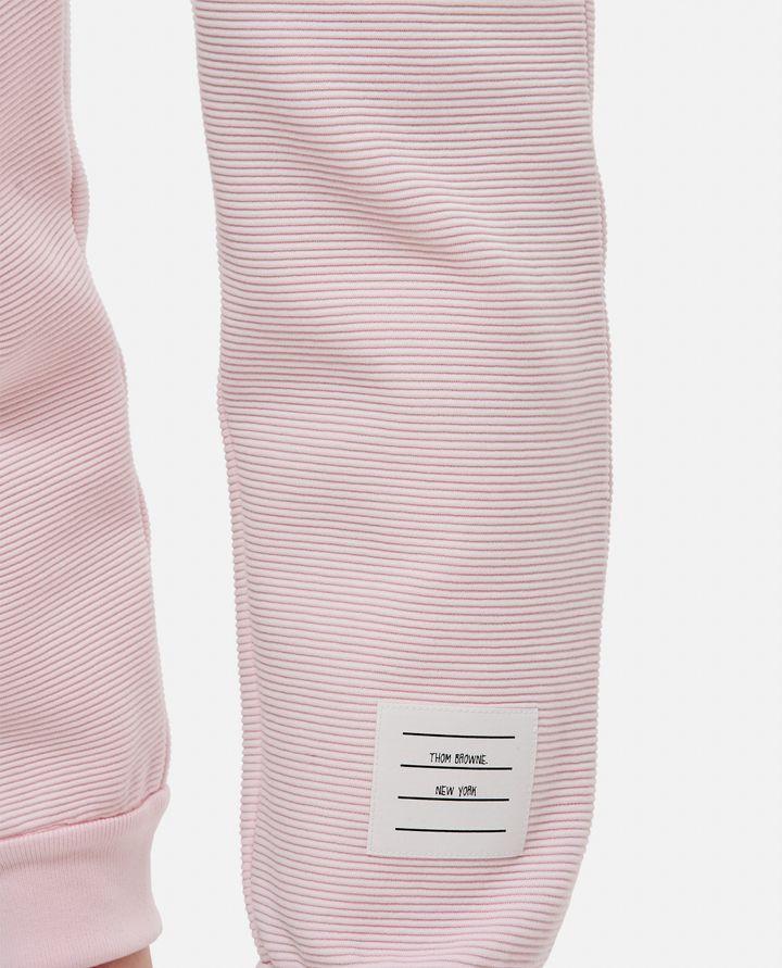 Biffi PANTALONI SUDATORI A RIB OTTOMANO ROSA CHIARO 4-BAR Vendita Economica