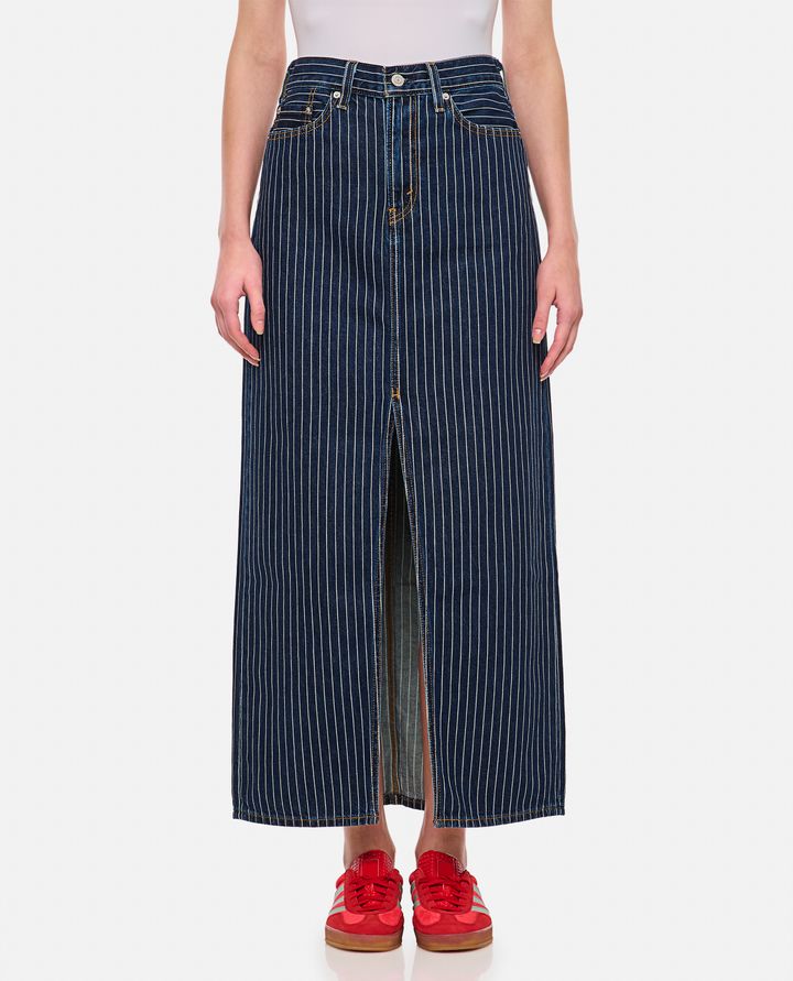Biffi GONNA MIDI DENIM A RIGHE Vendita