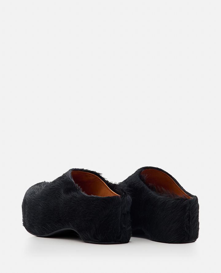 Biffi HAIRY LEATHER PLATFORM MULES Vendita Economica