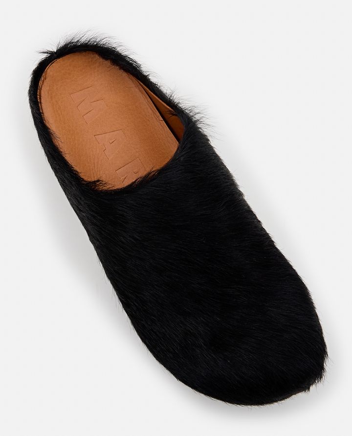 Biffi HAIRY LEATHER PLATFORM MULES Vendita Economica