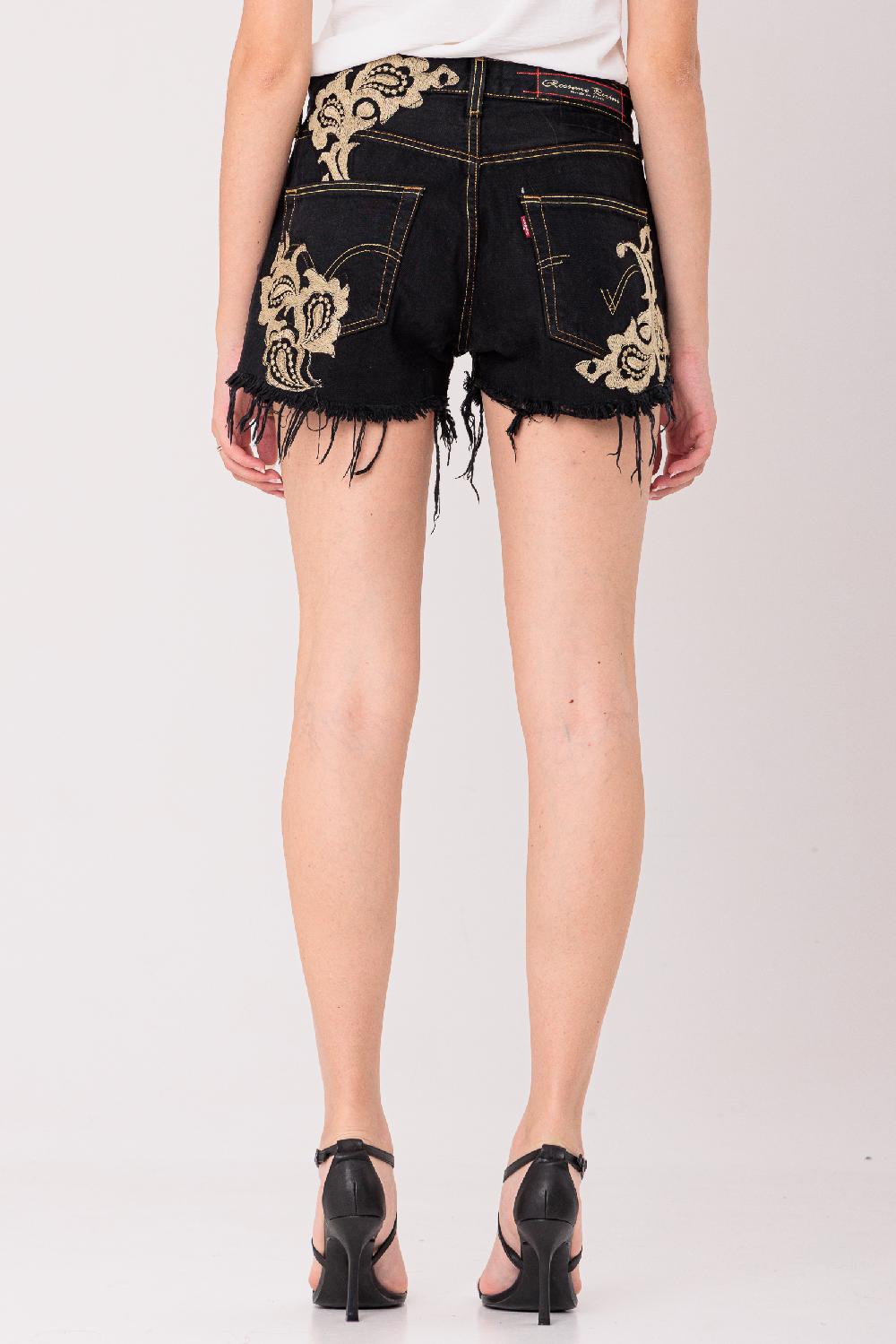 Rossano Perini SHORTS BLK EMBRODERY Qualità