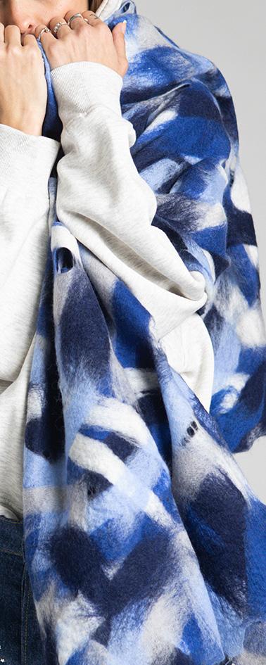 Rossano Perini SCARF 37FW24 BLUE I Più Venduti