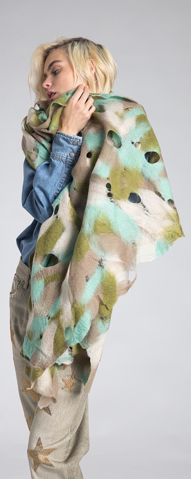 Rossano Perini SCARF 37FW24 GREEN Vendite Flash