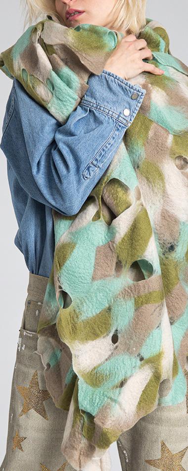 Rossano Perini SCARF 37FW24 GREEN Vendite Flash