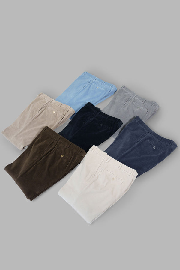 Rota Sport Winter Denim blue corduroy sport trousers Pezzi Unici