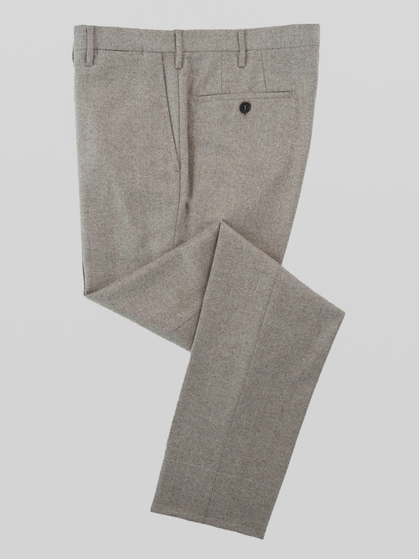 Rota Winter Beige herringbone flannel trousers Fino Al -60%