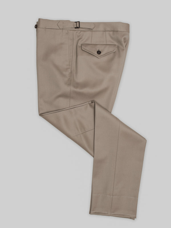 Rota Winter Beige pair of regular fit cavalry twill wool trousers Affare Del Giorno