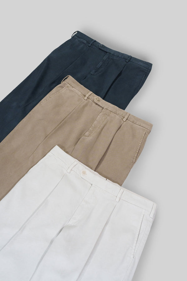 Rota Sport Winter Dark blue cotton elastan sport trousers 1 pleat Presa