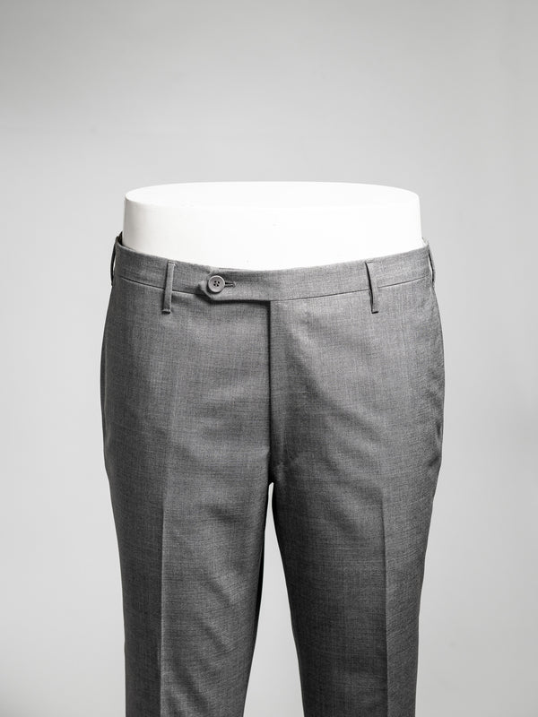 Rota Summer Light grey pair of regular fit wool trousers In Vendita