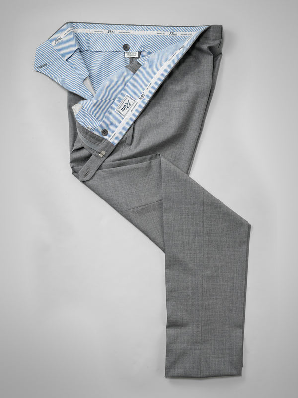 Rota Summer Light grey pair of regular fit wool trousers In Vendita