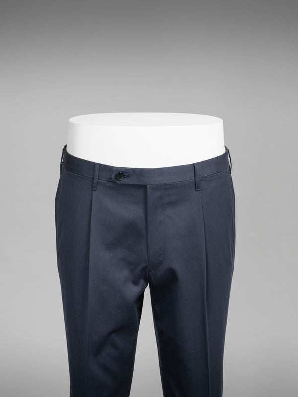 Rota Four Seasons Dark blue pair of regular fit cotton trousers