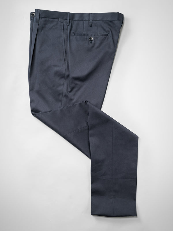 Rota Four Seasons Dark blue pair of regular fit cotton trousers Vendita Economica