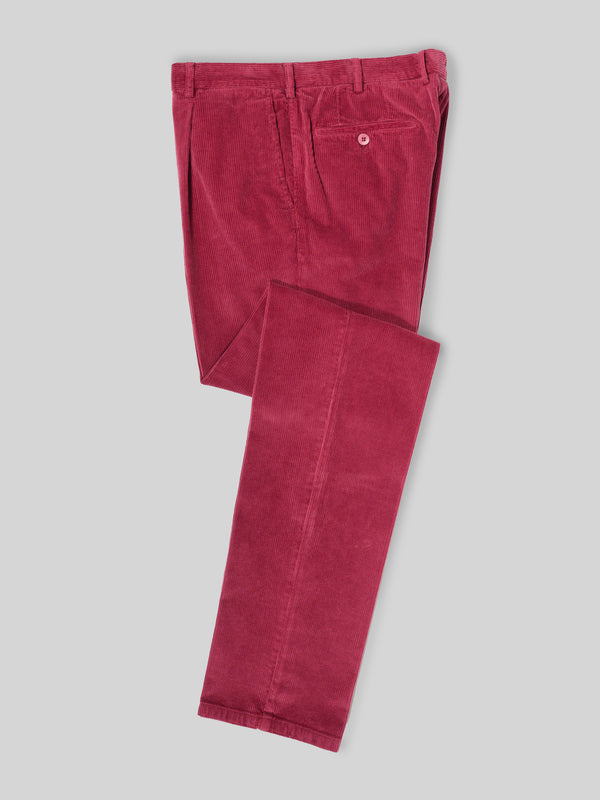 Rota Sport Winter Cherry corduroy sport trousers 1 pleat Saldi Di Fabbrica