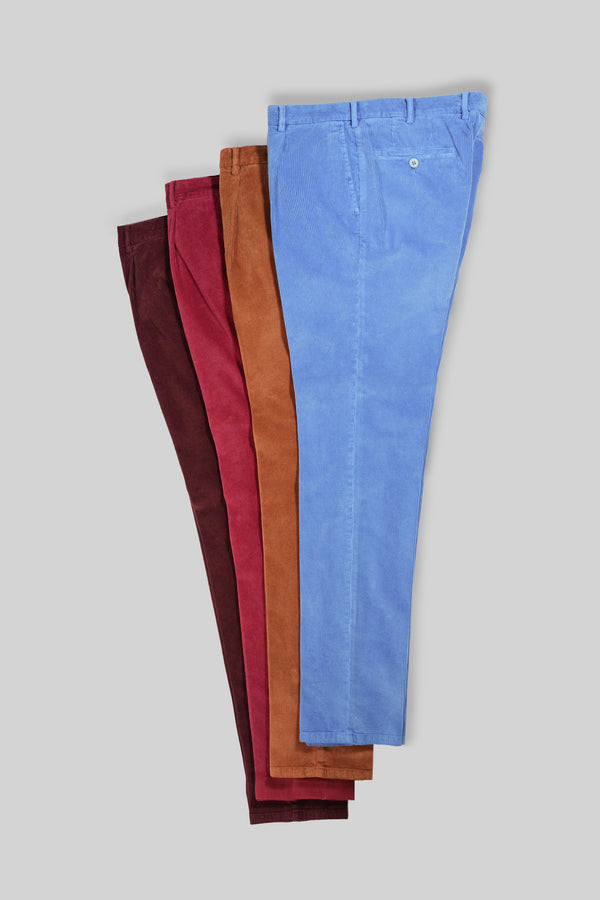 Rota Sport Winter Cobalt corduroy sport trousers 1 pleat I Più Venduti