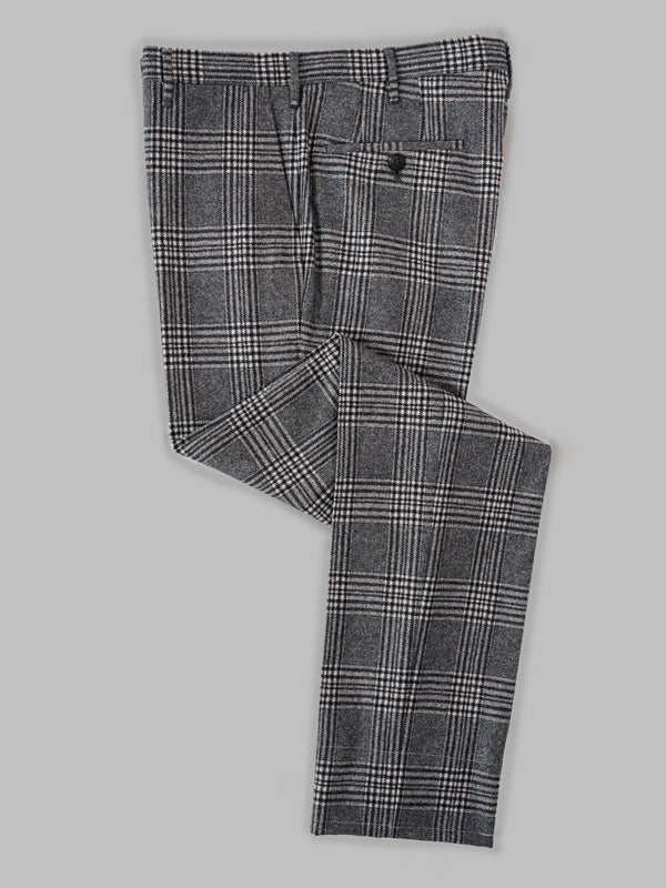 Rota Winter Grey check flannel trousers In Saldo