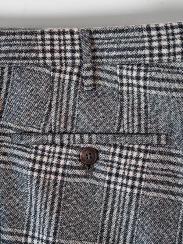 Rota Winter Grey check flannel trousers In Saldo