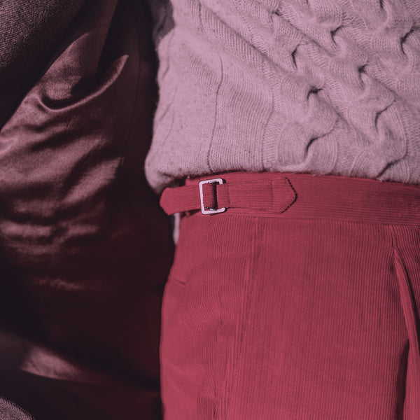 Rota Winter Bordeaux corduroy medium wale trousers Qualità