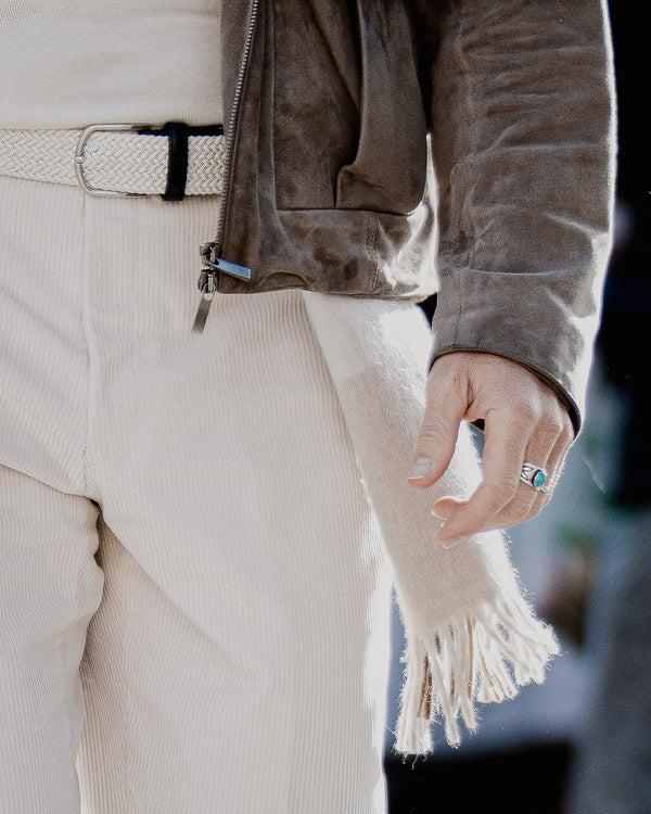 Rota Winter Off white corduroy big wale trousers Soddisfazione Garantita