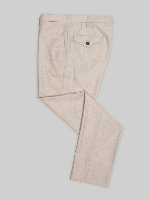 Rota Winter Light beige herringbone flannel trousers Negozi Online