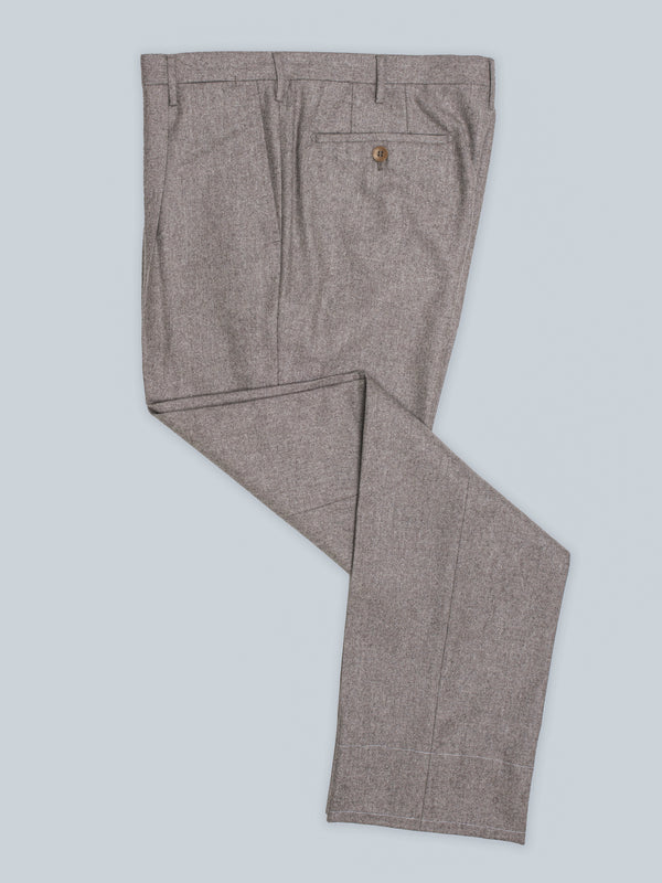 Rota Winter Light beige pair of regular fit wool flannel trousers Promozione Limitata