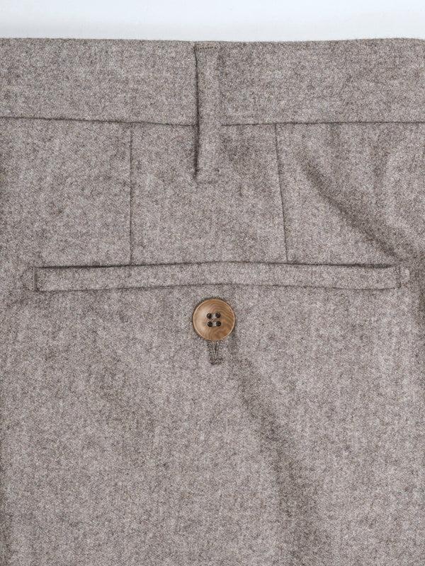 Rota Winter Light beige pair of regular fit wool flannel trousers Promozione Limitata