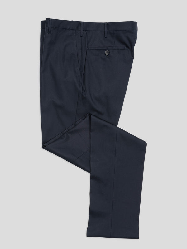 Rota Summer Dark blue pair of regular fit lightweight supima cotton trousers Affare Del Giorno