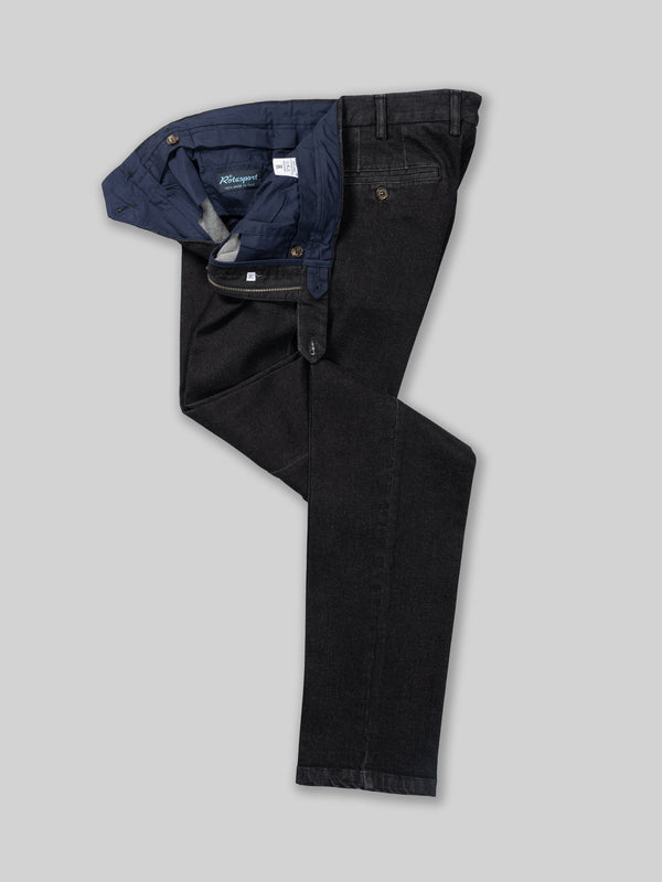 Rota Sport Winter Black denim cotton sport trousers Offerta