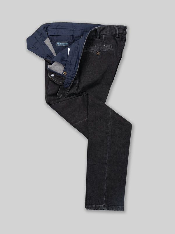 Rota Sport Winter Black denim cotton sport trousers Economico