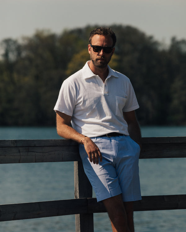 Rota Summer Sky blue pair of regular fit cotton bermuda Saldi