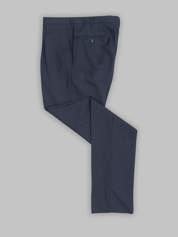 Rota Summer Dark blue pair of regular fit two ply wool trousers Offerte