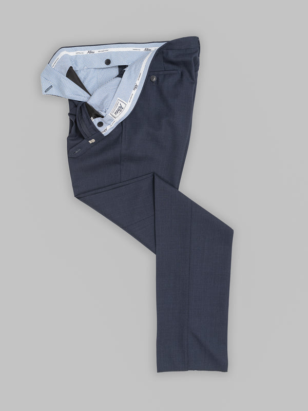 Rota Summer Dark blue pair of regular fit two ply wool trousers Offerte