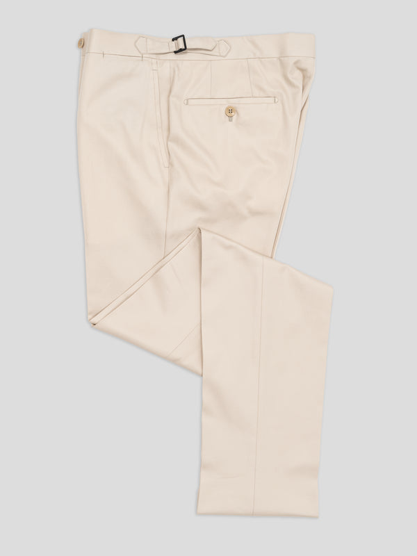 Rota Summer Light beige pair of regular fit supima cotton trousers Hotsell