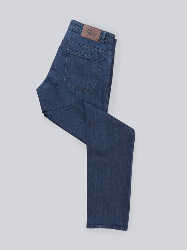 Rota Sport Four Seasons Dark blue denim cotton 5 pockets trousers Saldi Di Fabbrica