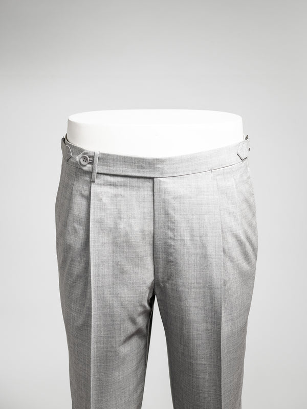 Rota Summer Light grey pair of regular fit wool trousers In Saldo