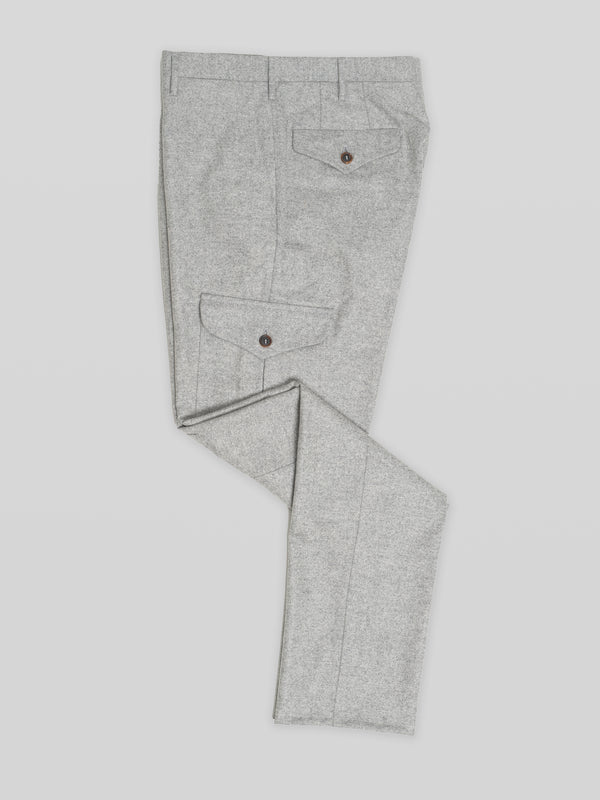 Rota Winter Light grey melange flannel cargo pockets Moda