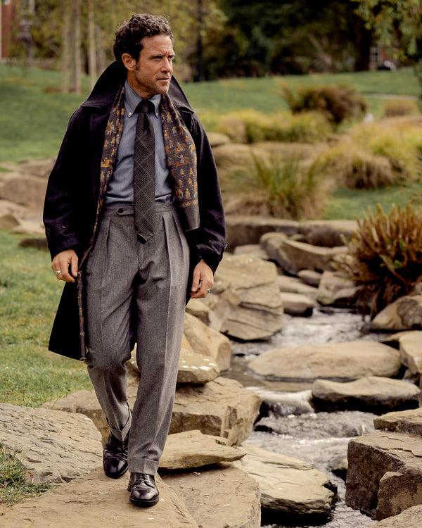 Rota Winter New York flannel wool trousers Italy