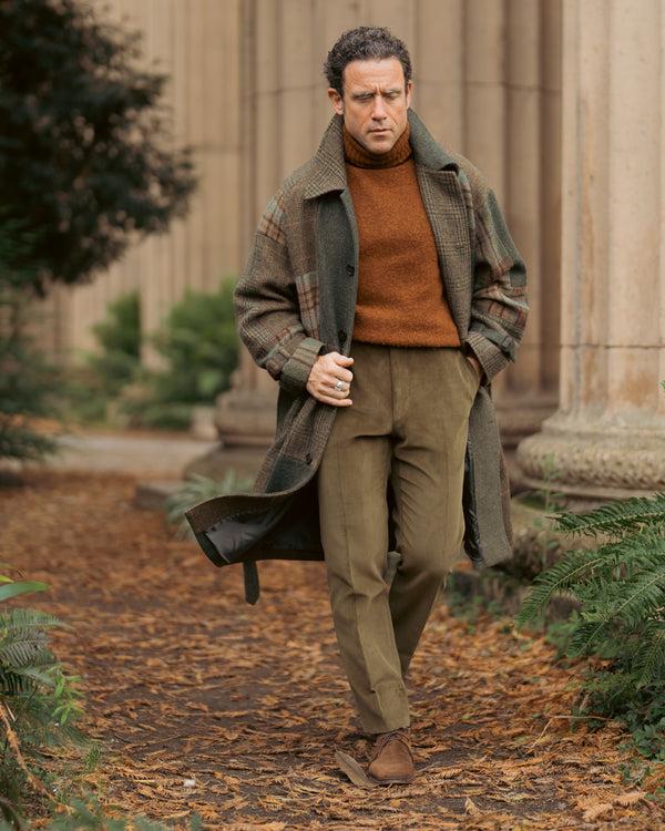 Rota Winter Green corduroy medium wale trousers Fino al 50% di sconto