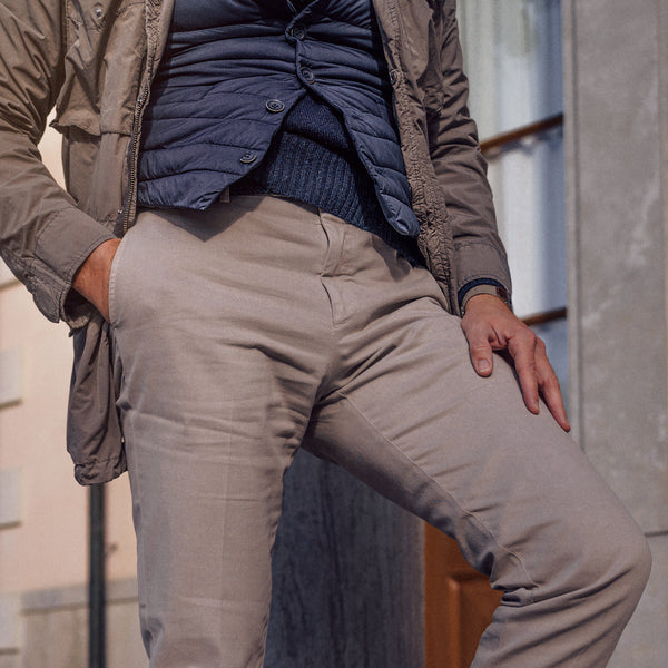 Rota Sport Winter Light Beige Cotton elastan sport trousers Nuovo