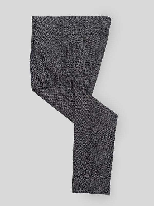 Rota Winter Light blue herringbone wool cashmere trousers Qualità Garantita