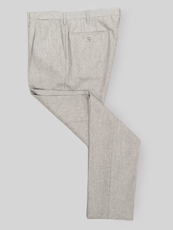 Rota Winter Light grey pair of regular fit wool flannel trousers 50% di sconto con spedizione gratuita