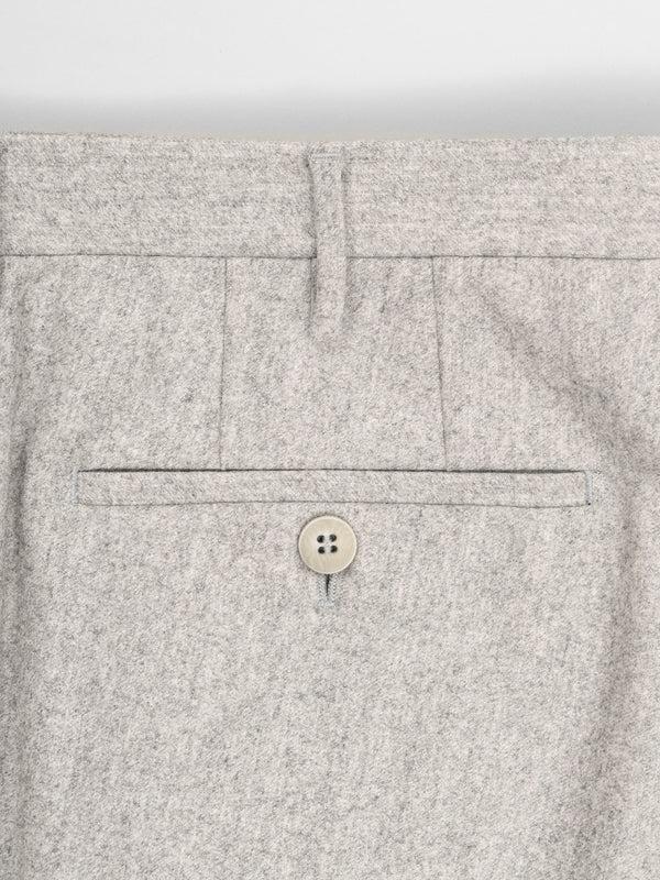 Rota Winter Light grey pair of regular fit wool flannel trousers 50% di sconto con spedizione gratuita