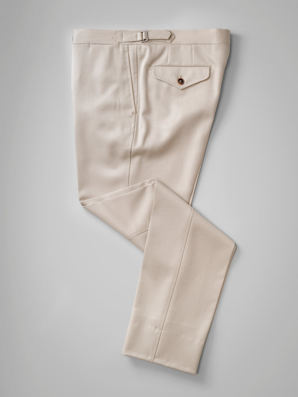 Rota Winter Light beige pair of regular fit cavalry twill wool trousers Acquista Ora