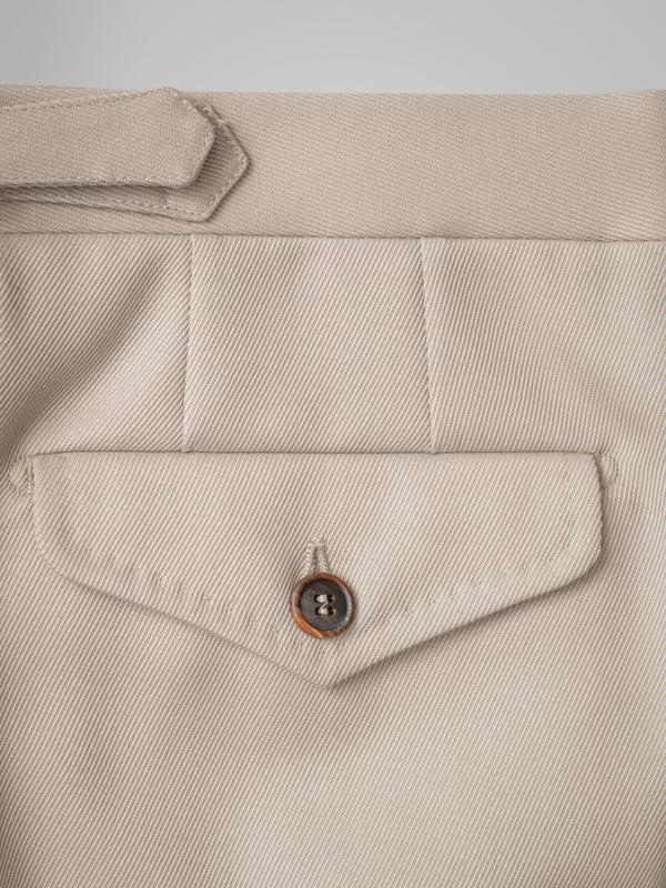 Rota Winter Light beige pair of regular fit cavalry twill wool trousers Acquista Ora