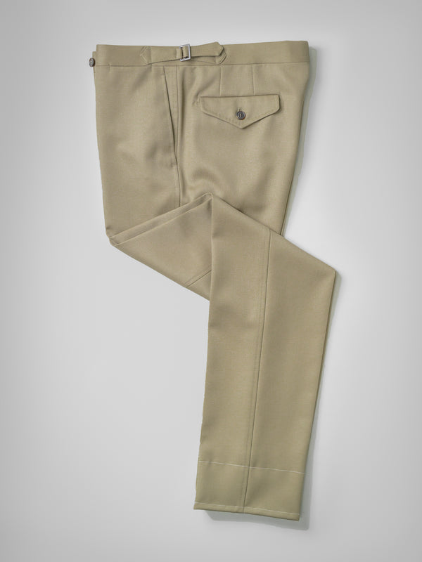 Rota Winter Dark beige pair of regular fit cavalry twill wool trousers Consegna Veloce