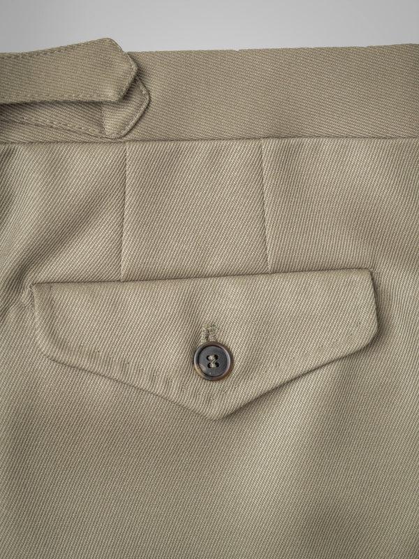 Rota Winter Dark beige pair of regular fit cavalry twill wool trousers Consegna Veloce