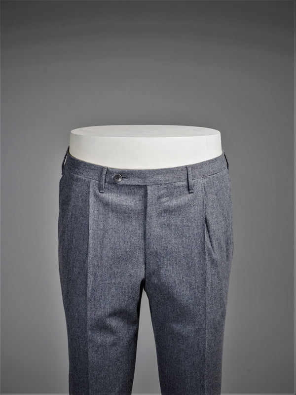 Rota Winter Medium grey pair of regular fit flannel wool trousers Promozione Limitata