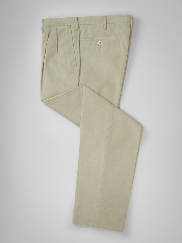 Rota Winter Light beige pair of regular fit cotton stretch trousers Esporta salva