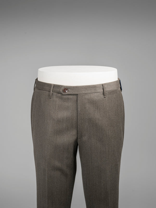 Rota Winter Dark fawn pair of regular fit wool trousers Shopping Online